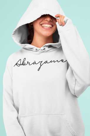 ABRÁZAME WHITE HOODIE