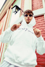Load image into Gallery viewer, ABRÁZAME WHITE HOODIE